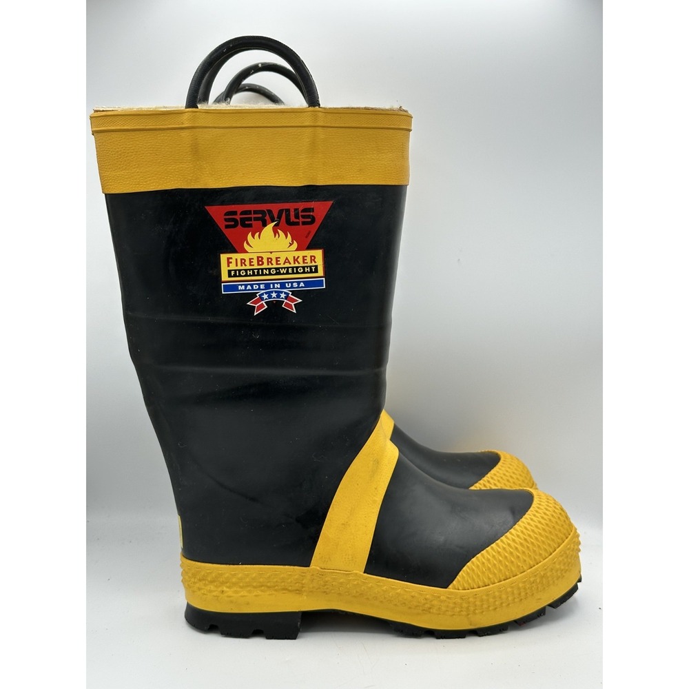 Mens Firefighter Slip On Servus Firebreaker Boots Firefighting sz 11
